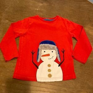 Mini Boden Snowman Tee